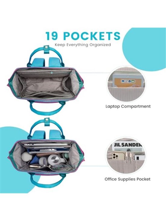 Womens Laptop Backpack 17 Inch Travel Work College School Bookbag Waterproof
